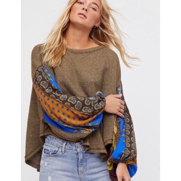 We The Free Cropped Bubble Sleeve Thermal Top - Picture 15 of 16